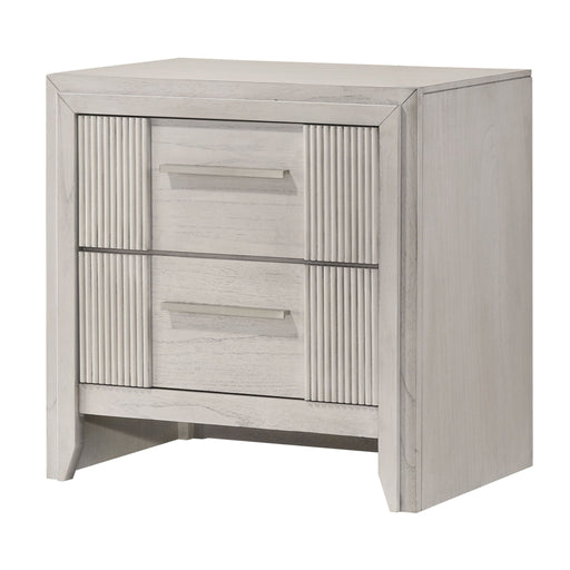 2 Drawer Nightstand With Bar Handle - Antique White Home Essentials