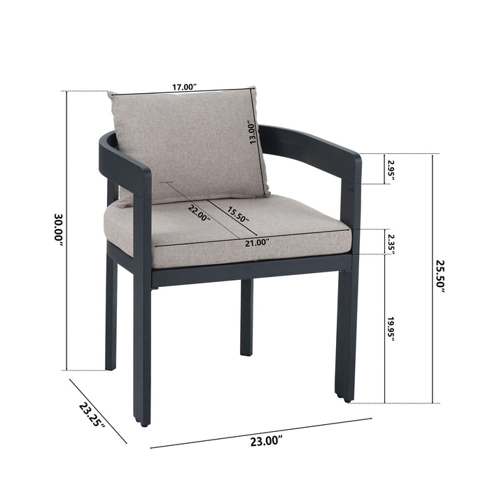 Elko Janiyah - Outdoor Patio Dining Set Dining Chairs And Dining Table Noble House