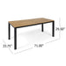 7 Piece Outdoor Dining Set With Table And Chairs - Beige / Teak / White Noble House
