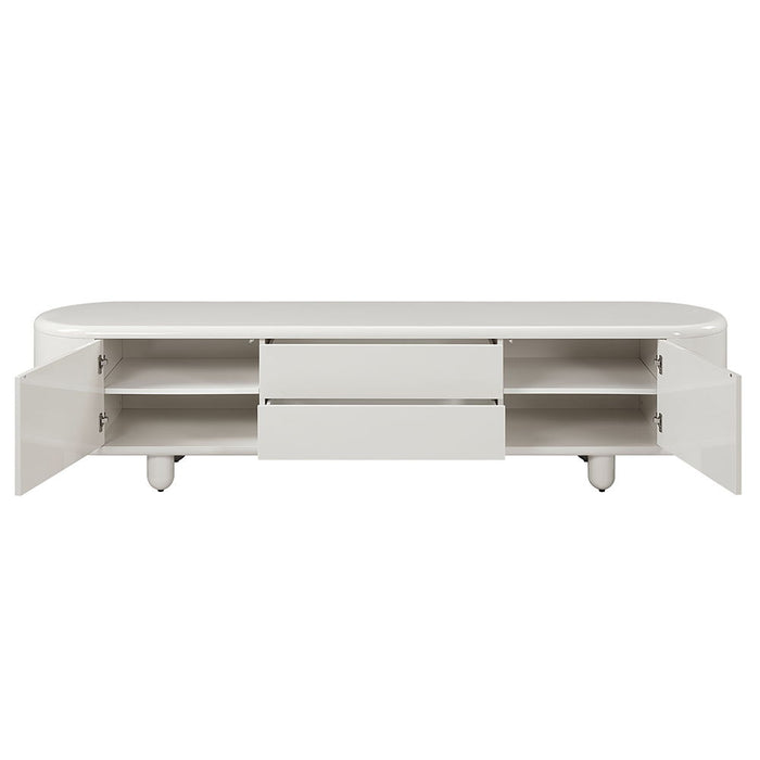 Keely - TV Stand - White High Gloss ACME