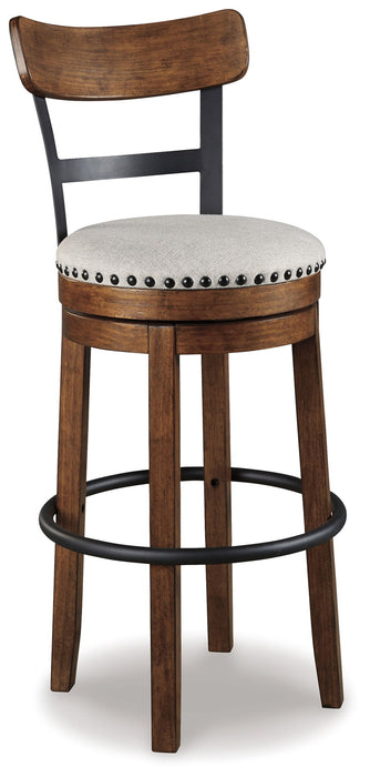 Valebeck - Tall Upholstered Swivel Barstool Signature Design by Ashley®