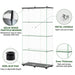 Display Cabinet With Shelf Double Doors And Lock Home Essentials
