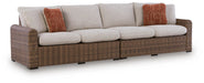 Dolan Creek - RAF/LAF Loveseat With Cushion (Set of 2) - Beige / Brown Signature Design by Ashley®