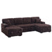 Convertible Sectional Upholstered Sleeper Sofa With Storage Chaise Home Essentials