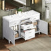Double Sink Bathroom Vanity With Top, Soft Closing Doors & Drawers, Tip Out Drawer, 2 Cabinet Doors, Adjustable Shelf - White Noble House