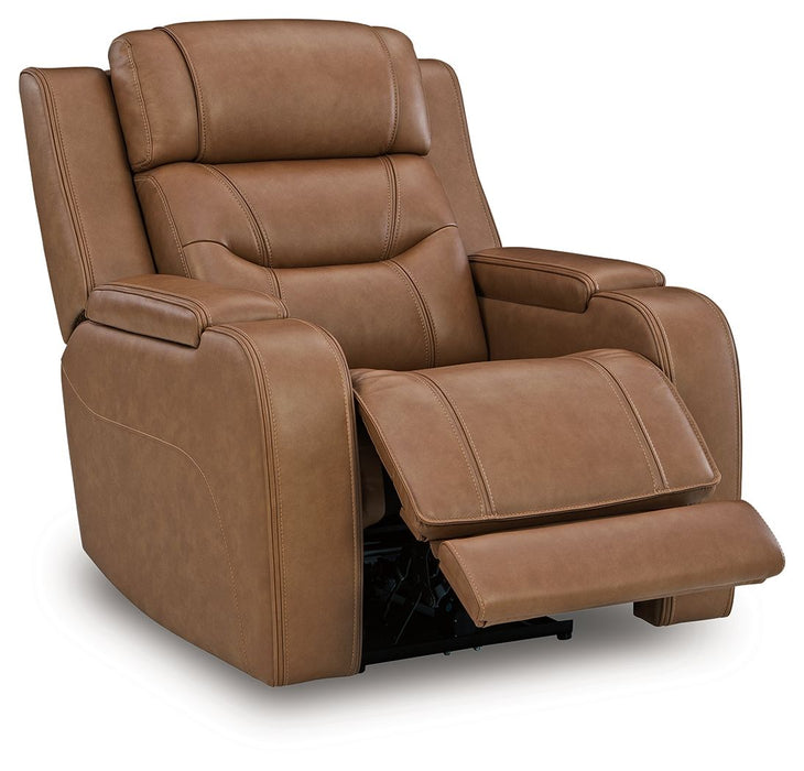 Knightington - 3 Pc. - Power Reclining Sofa, Loveseat And Recliner - Caramel Signature Design by Ashley®