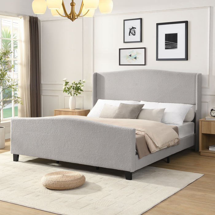 Platform Bed Frame With Tall Headboard And High Footboard Home Essentials