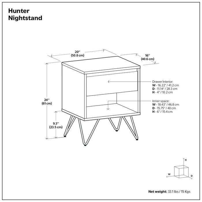 Hunter - Nightstand Simpli-Home
