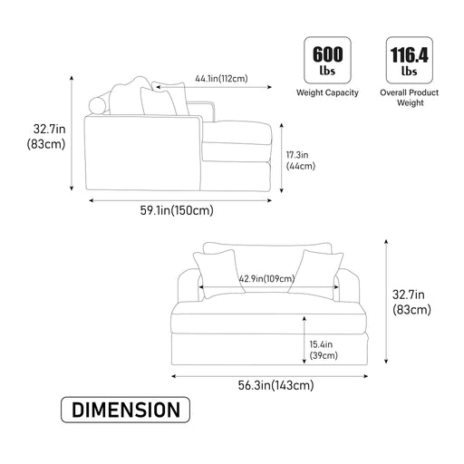 Modern Aesthetic Wide Sofa Bed Home Essentials
