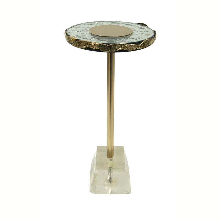 Anaheim - Round Accent Table - Gold Ridgecrest Home