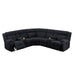 Manual Motion Reclining Sectional LAF / RAF Loveseat With Consoles Cup Holders Upholstered Living Room - Black Home Essentials