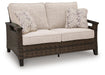 Monterey Point - Loveseat With Cushion - Dark Brown Signature Design by Ashley®