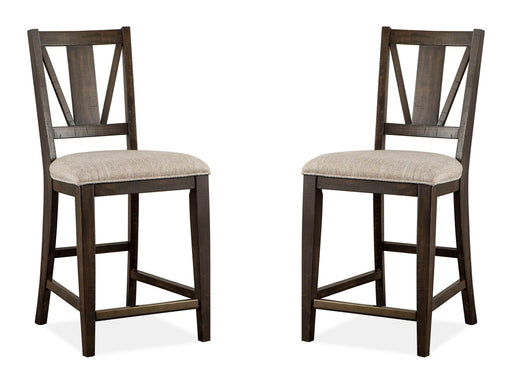 Westley Falls - Counter Chair With Upholstered Seat (Set of 2) - Graphite Magnussen Furniture