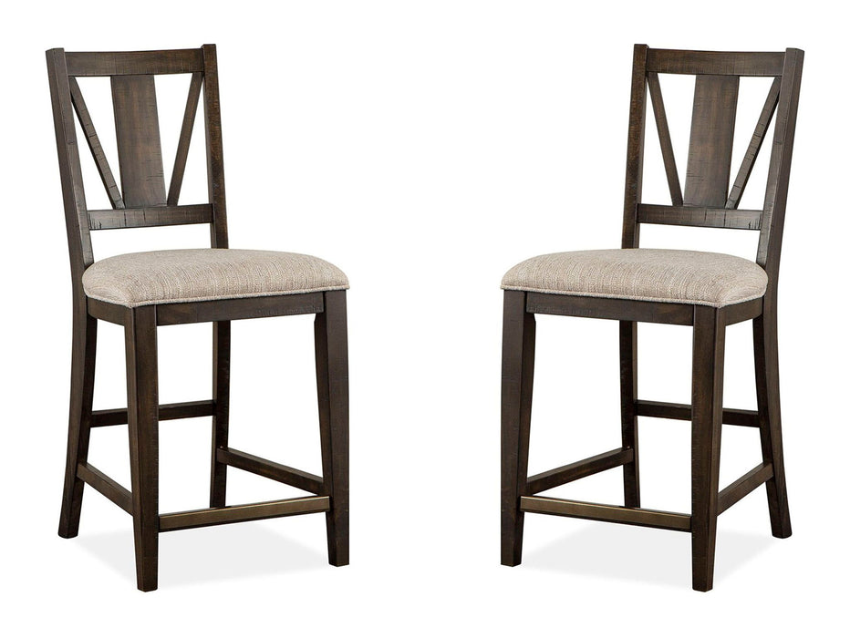 Westley Falls - Counter Chair With Upholstered Seat (Set of 2) - Graphite Magnussen Furniture