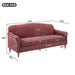 Loveseat Sofa, 2 Seater Couch With Rolled Arms Noble House