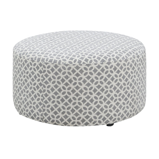 Round Ottoman - Gray Emerald Home