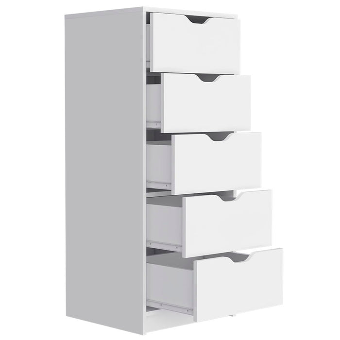 5 Drawer Standard Chest - White