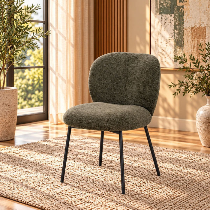 Cassian - Side Chair (Set of 2) - Green Linen ACME