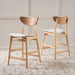Retro Modern Counter Height Chair Set With Cushioned Seats Noble House