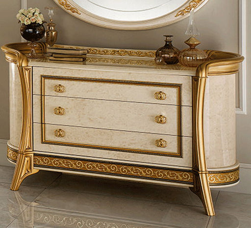 Melodia - 3 Drawers Dresser Arredo - Gold / Beige Arredoclassic Italy
