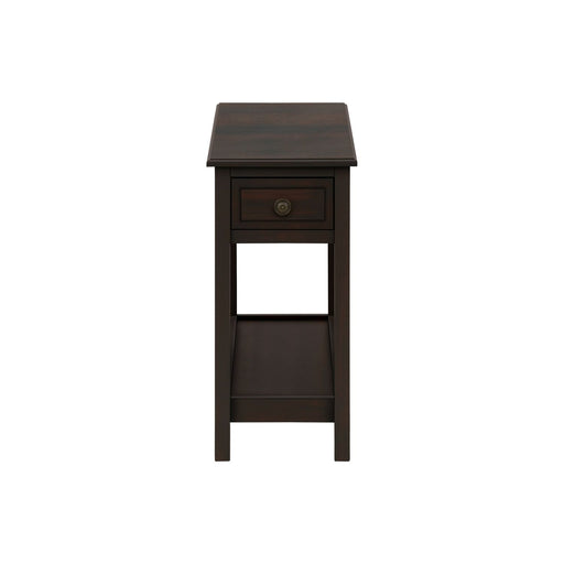 Accent End Table, 2 Tier, Storage Drawer, Transitional - Walnut 8th Street