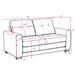 Upholstered Pull Out Sleeper Loveseat US Pride
