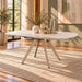 Bexley - Dining Table With Ceramic Top - Cream ACME