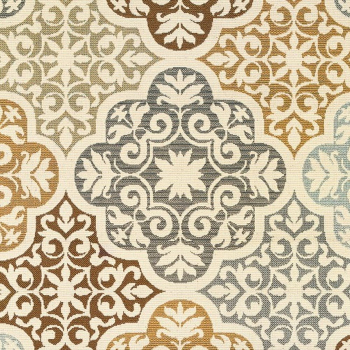 Moroccan Indoor / Outdoor Area Rug - Gray / Ivory