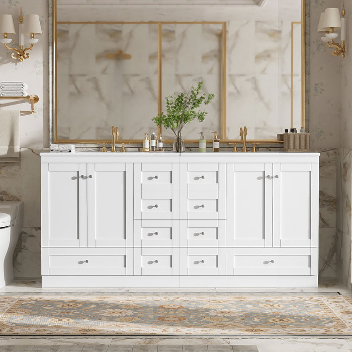 Shaker Free Standing Bathroom Vanity Cabinet & Sink, Soft Close Drawers, Soft Close Doors Hearth and Haven