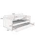 Daybed With Trundle Button Tufted Slat Included - Charcoal Home Essentials