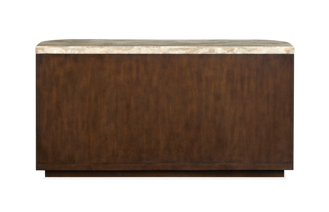 McPherson - Demilune Sofa Table - Burnt Umber Magnussen Furniture