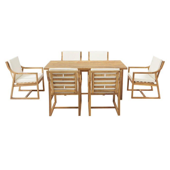 7 Piece Modern Outdoor Dining Set, Patio Furniture Hearth and Haven