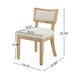 Farmhouse Style Fabric Upholstered Side Dining Chair Set Noble House