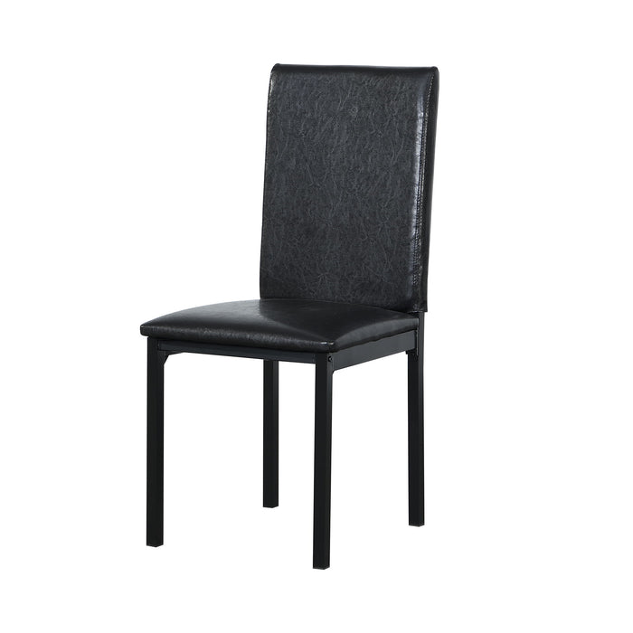 4 Piece Metal Frame Dining Seats - Black