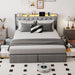 Platform Bed Frame With RGB LED Lights, Charging Station, Storage Headboard & 4 Underbed Drawers Home Essentials