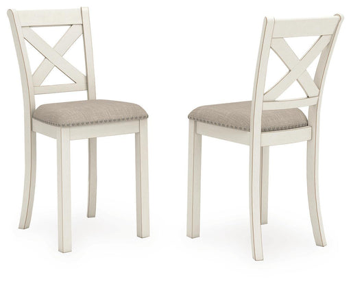 Robbinsdale - Upholstered Barstool (Set of 2) - Antique White Signature Design by Ashley®