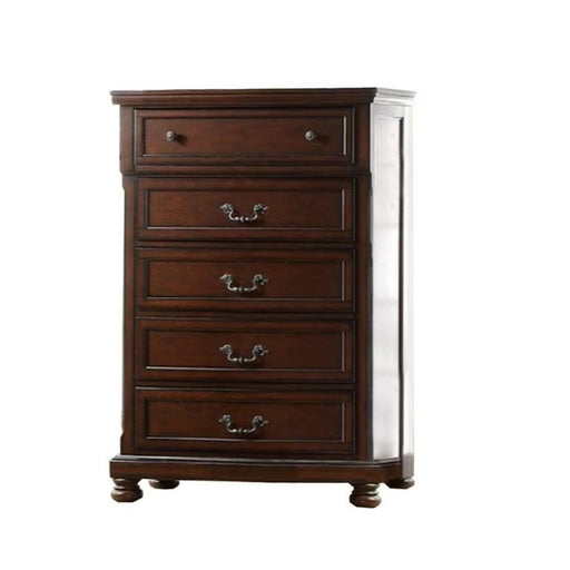 1 Piece Chest Bun Feet Pull Handles Round Knobs Bedroom Furniture - Cherry Home Essentials