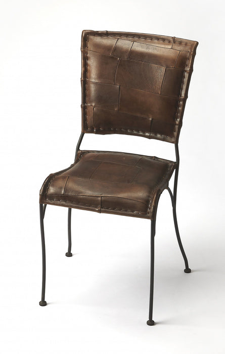 33" Faux Leather Side Chair - Brown