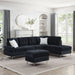 L-Shaped Sectional Sofa With Chaise And Storage Ottoman, Includes 2 Pillows Home Essentials