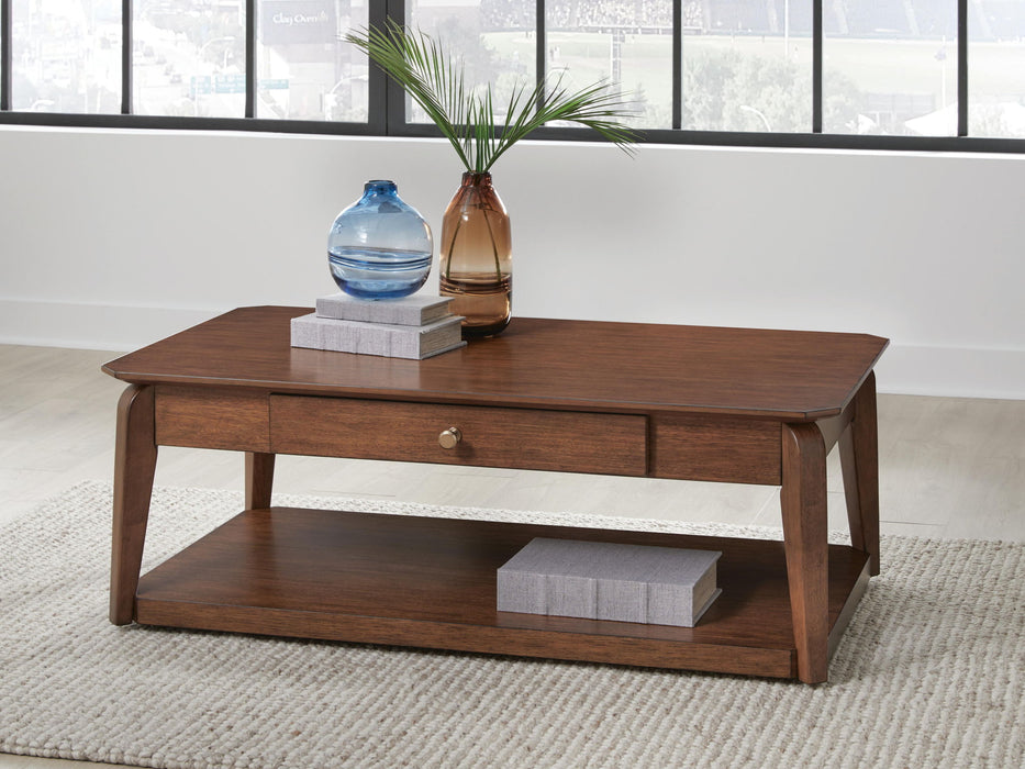 Trenmour - Rectangular Cocktail Table - Medium Brown Signature Design by Ashley®
