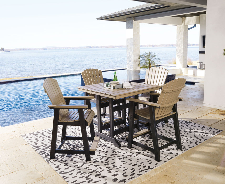 Fairen Trail - 5 Pc. - Counter Dining Set - Black / Driftwood Signature Design by Ashley®