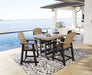 Fairen Trail - 5 Pc. - Counter Dining Set - Black / Driftwood Signature Design by Ashley®