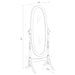 Dunne - Cheval Mirror With Oval Frame Furniture Max
