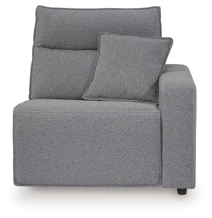 Modmax II - 8-Piece Power Reclining Sectional With LAF Press Back Power Chaise And Console - Salt And Pepper Signature Design by Ashley®