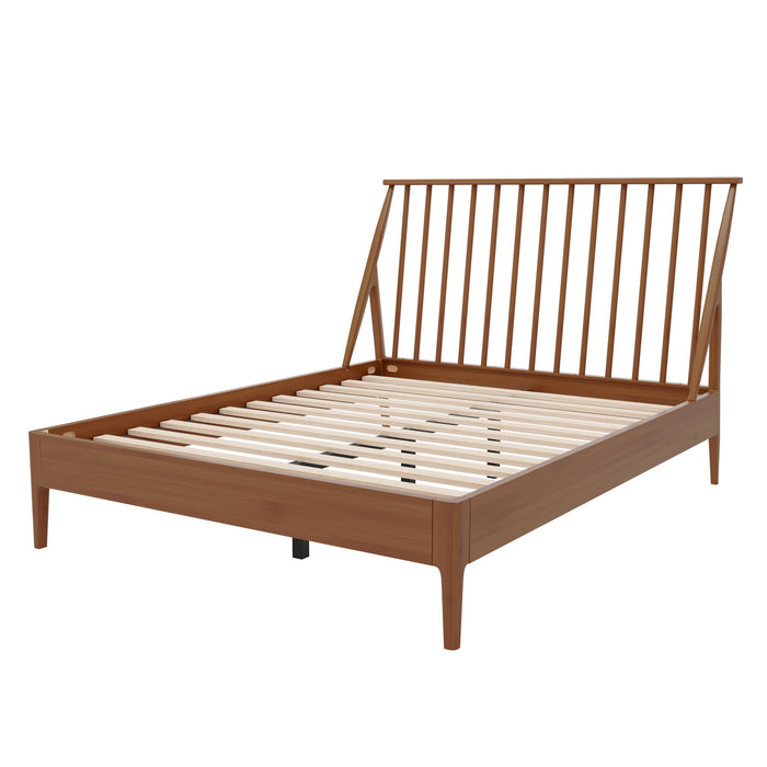 Bohemian Platform Bed With Tall Headboard Hearth and Haven