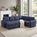 Convertible U-Shaped Sectional Sofa Bed With USB Ports And Storage Hearth and Haven