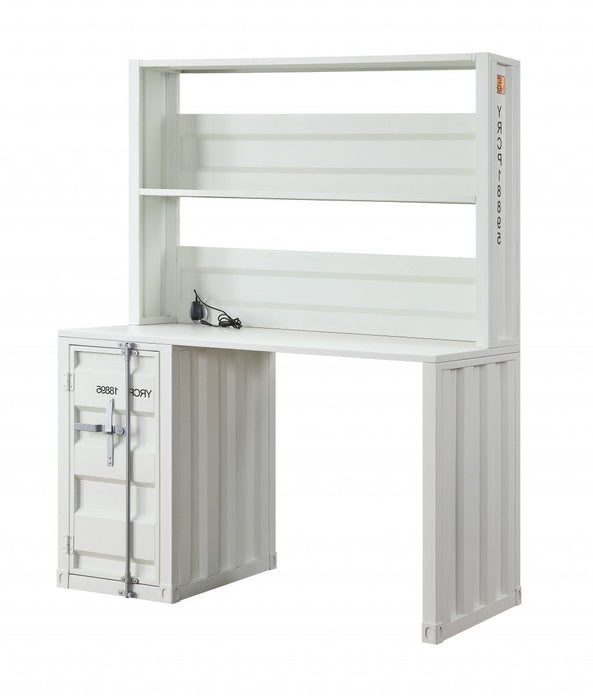Metal Writing Desk - White