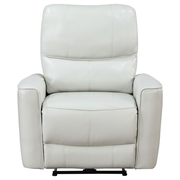 Dove Upholstered Power Recliner Chair With Smooth Power Recline And USB Charging - Gray Furniture Max
