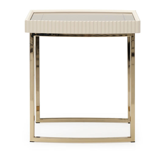 Lisbon - Side Table - Silken Matte Cream Michael Amini