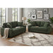 Sofa & Loveseat 2 Piece Set With Accent Pillows - Forest Green Home Essentials